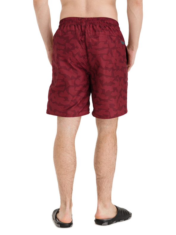 Sam 73 Vínové pánske vzorované plavky SAM 73
