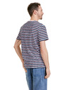Sam 73 Tmavomodré pánske pruhované tričko SAM 73 Martin