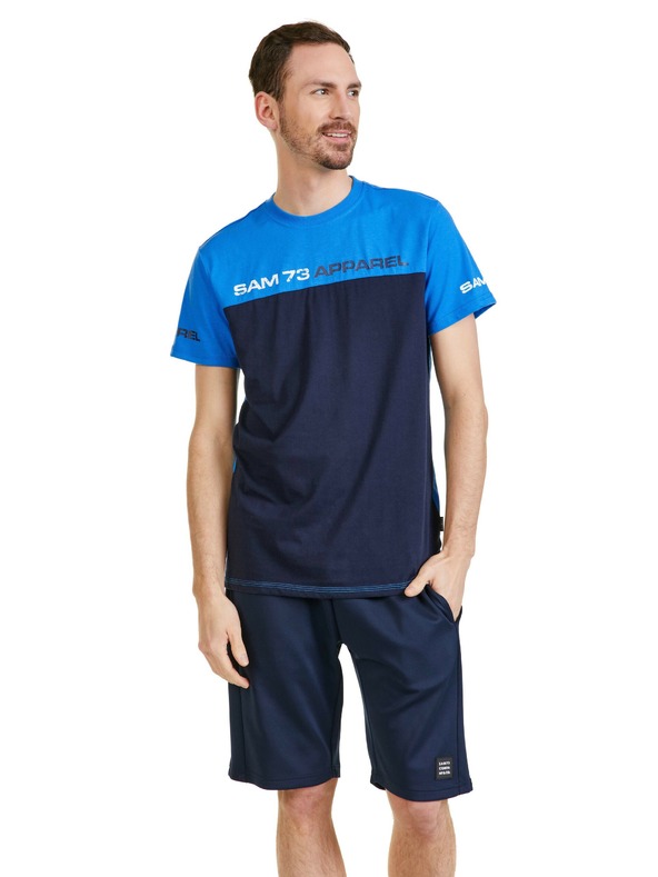 Sam 73 Modré pánske tričko SAM 73 Malcolm