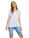 Sam 73 Biele dámske tričko so vzorom SAM 73 Roxanne