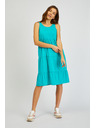 Sam 73 Tyrkysové dámske letné šaty s volánom SAM 73 Chantal