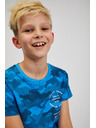 Sam 73 Modré chlapčenské bavlnené armádne tričko SAM73 Hydrus