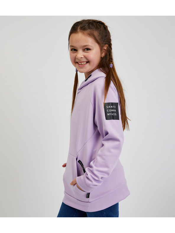 Sam 73 Svetlofialová dievčenská mikina s kapucňou SAM73 Virgo