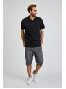 Sam 73 Čierne pánske bavlnené polo tričko SAM73 Chryz
