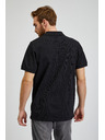 Sam 73 Čierne pánske bavlnené polo tričko SAM73 Chryz