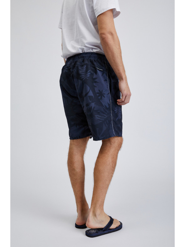 Sam 73 Tmavomodré pánske vzorované plavky SAM73 Leo