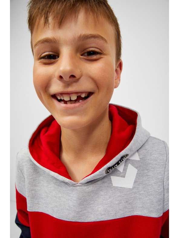 Sam 73 Modro-červená chlapčenská mikina SAM 73 Leael