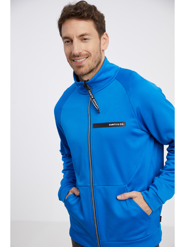 Sam 73 Modrá pánska mikina na zips SAM 73 Darth