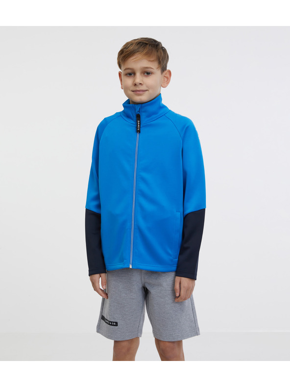 Sam 73 Modrá chlapčenská mikina na zips SAM 73 Nana