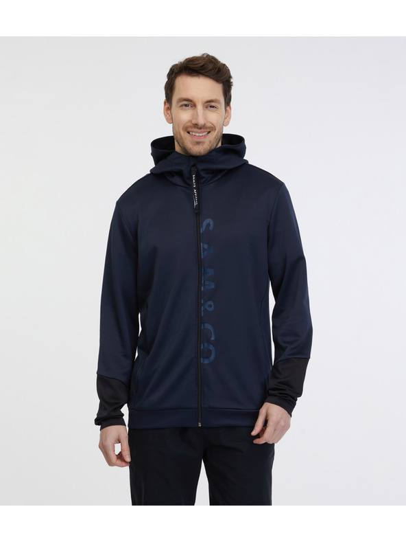 Sam 73 Tmavomodrá pánska mikina so zipsom SAM 73 Emanuel