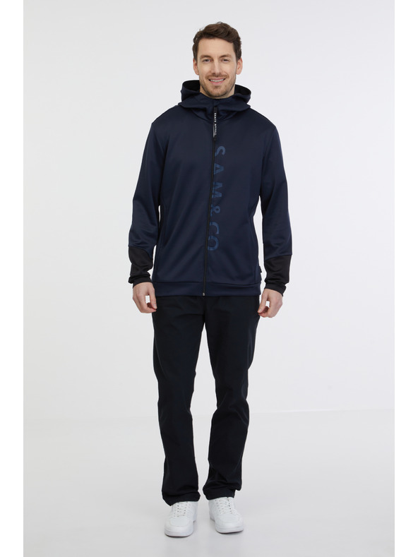 Sam 73 Tmavomodrá pánska mikina so zipsom SAM 73 Emanuel