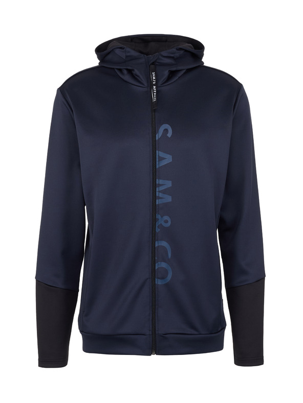 Sam 73 Tmavomodrá pánska mikina so zipsom SAM 73 Emanuel