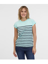 Sam 73 Tyrkysové dámske pruhované tričko SAM 73 Mercedes
