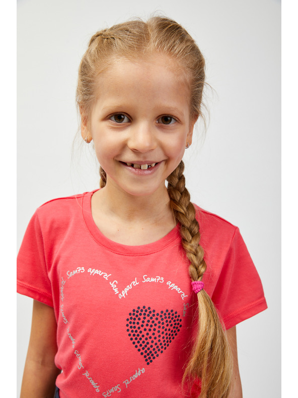 Sam 73 Tmavoružové dievčenské tričko SAM 73 Alaina