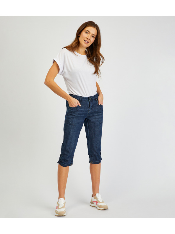 Sam 73 Tmavomodré dámske trojštvrťové džínsy SAM73 Orion