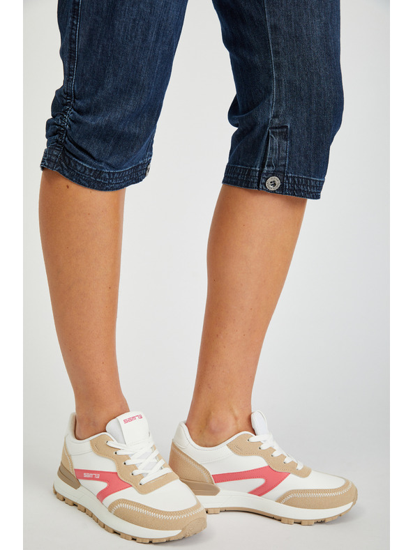 Sam 73 Tmavomodré dámske trojštvrťové džínsy SAM73 Orion