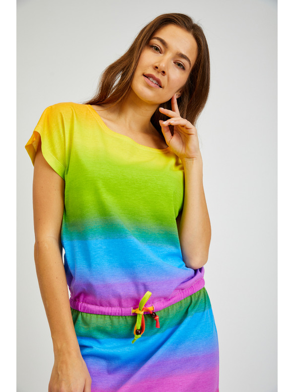 Sam 73 Modro-žlté dámske šaty SAM73 Fena