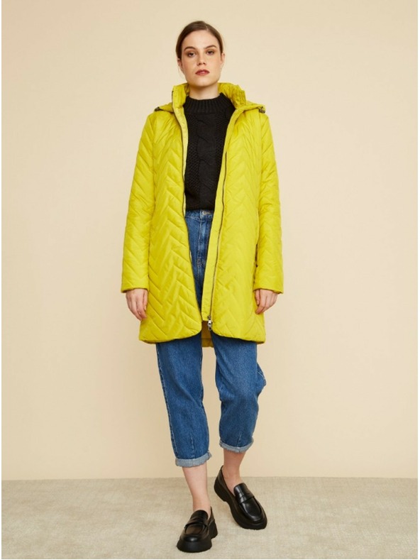 ZOOT.lab Zelenožltý dámsky prešívaný kabát ZOOT.lab Molly