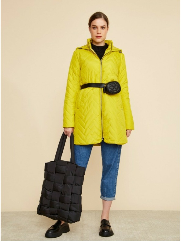 ZOOT.lab Zelenožltý dámsky prešívaný kabát ZOOT.lab Molly