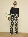 ZOOT.lab Zeleno-čierne dámske kvetované nohavice ZOOT.lab Ena