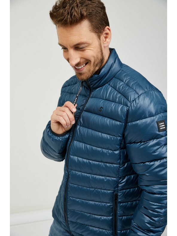 Sam 73 Tmavomodrá pánska prešívaná bunda SAM 73 Otto