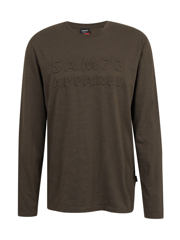 Sam 73 Khaki pánske tričko s dlhým rukávom SAM 73 Mindart
