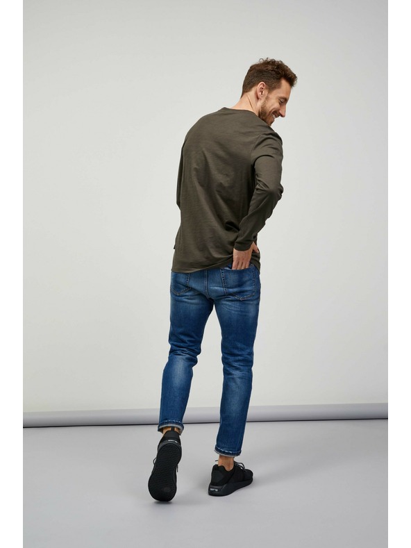 Sam 73 Khaki pánske tričko s dlhým rukávom SAM 73 Mindart