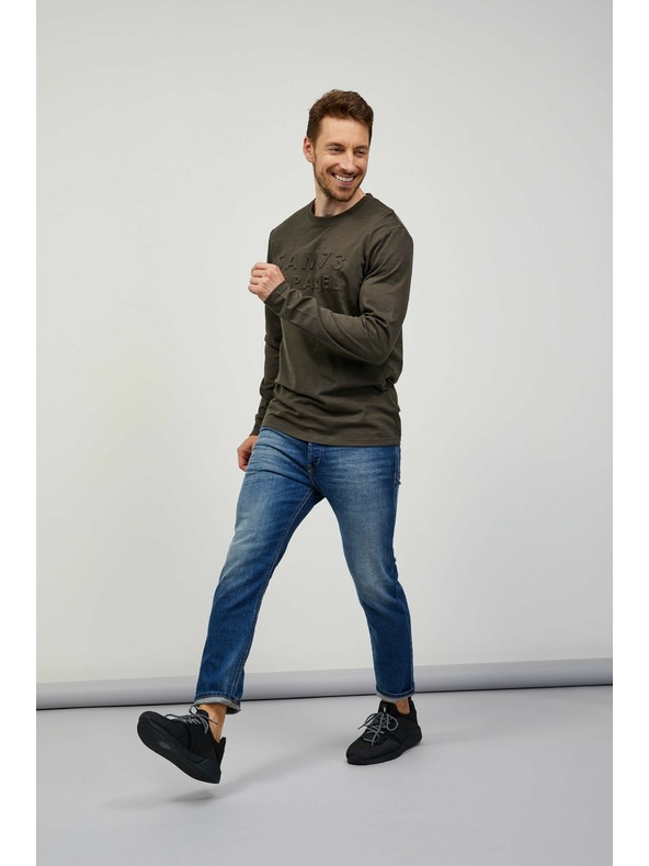 Sam 73 Khaki pánske tričko s dlhým rukávom SAM 73 Mindart