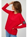 Sam 73 Červené dámske základné tričko s dlhým rukávom SAM 73 Ariasa
