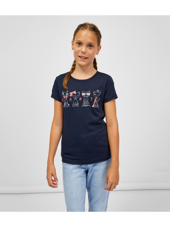Sam 73 Tmavomodré dievčenské tričko SAM 73 Axill