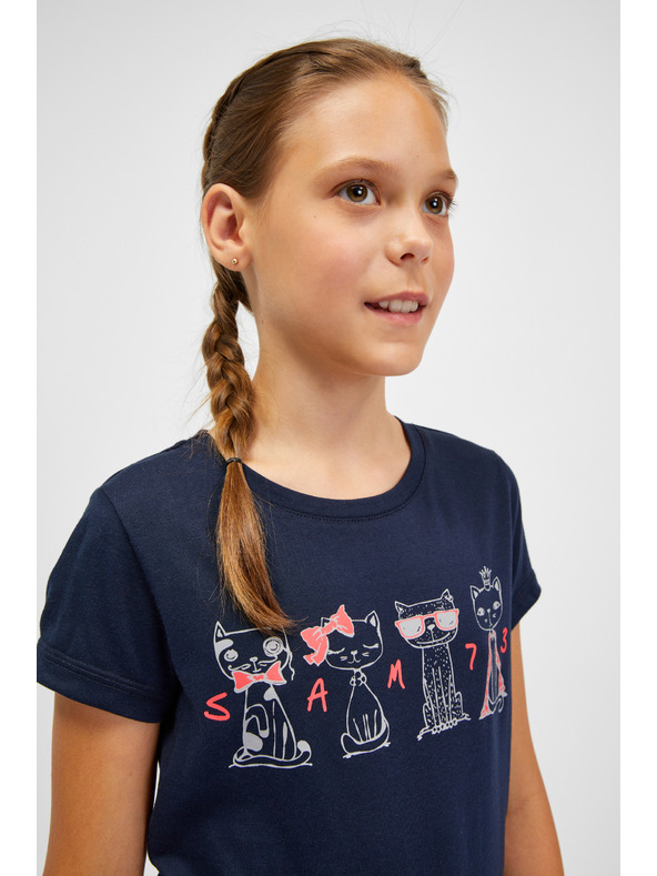 Sam 73 Tmavomodré dievčenské tričko SAM 73 Axill