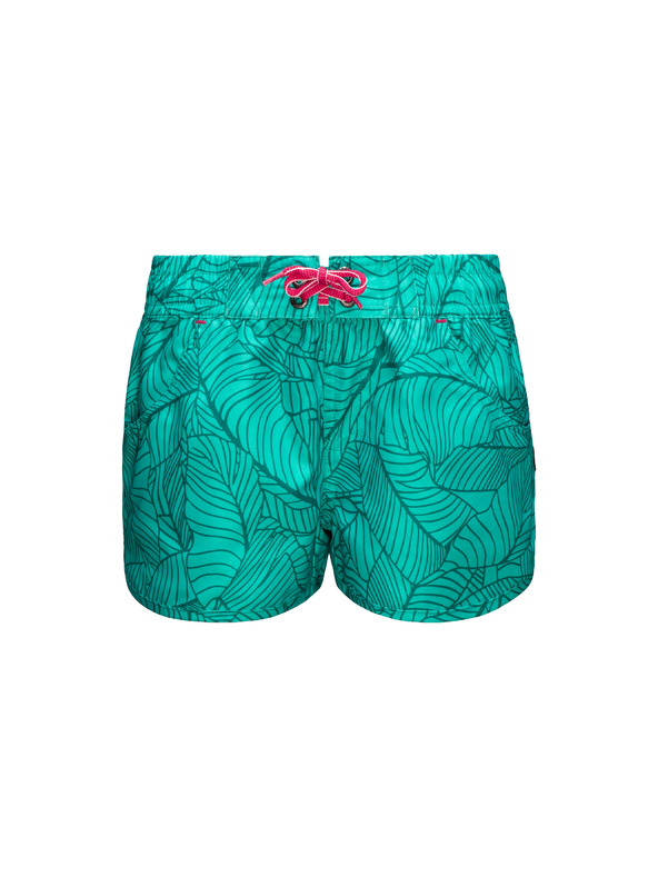 Sam 73 Tyrkysové dievčenské vzorované šortky s vreckami SAM 73