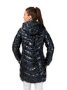 Sam 73 Modrý dámsky prešívaný vzorovaný kabát SAM 73 Alisha