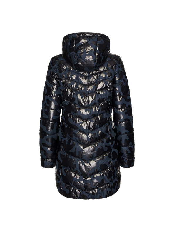 Sam 73 Modrý dámsky prešívaný vzorovaný kabát SAM 73 Alisha