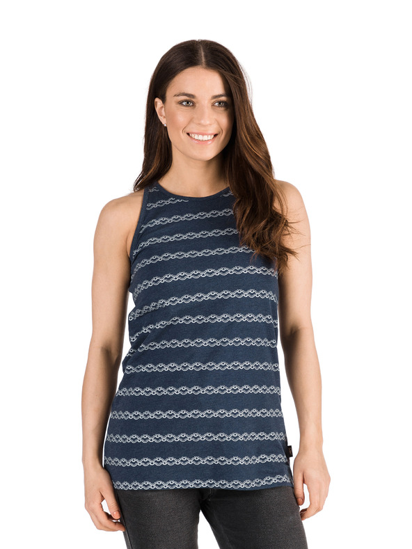 Sam 73 Tmavomodré dámske vzorované tielko SAM 73