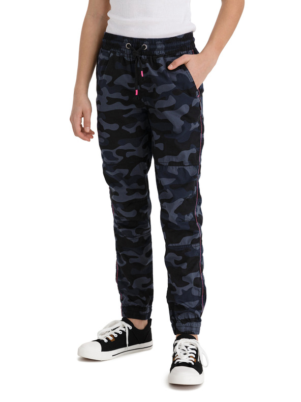 Sam 73 Tmavomodré dievčenské maskáčové nohavice SAM 73