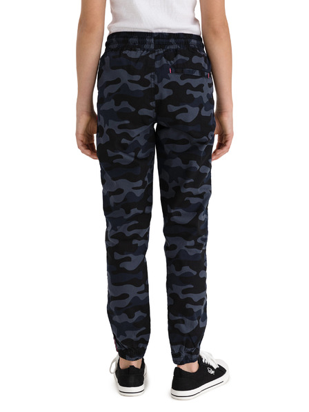 Sam 73 Tmavomodré dievčenské maskáčové nohavice SAM 73