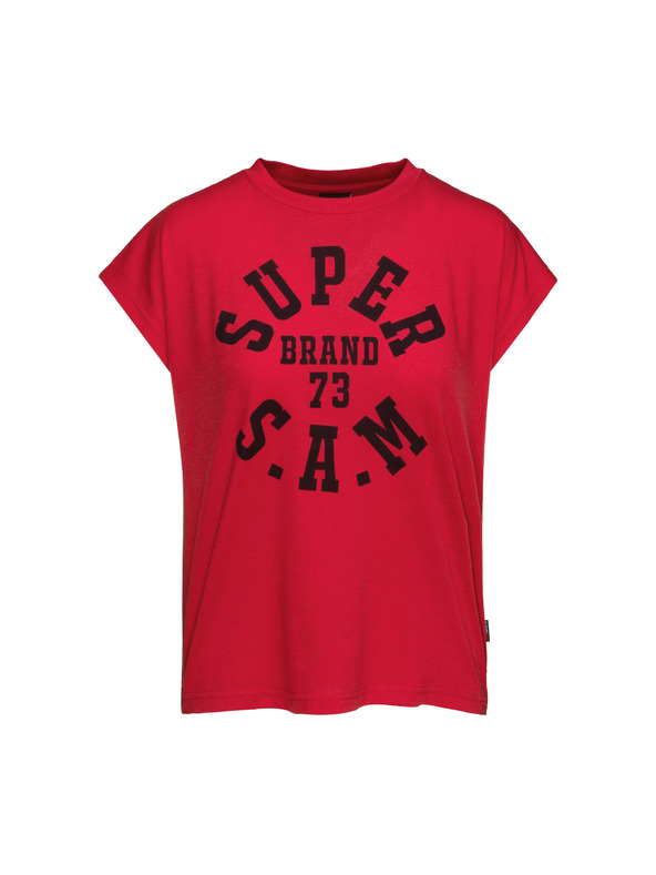 Sam 73 Červené dámske tričko s potlačou SAM 73