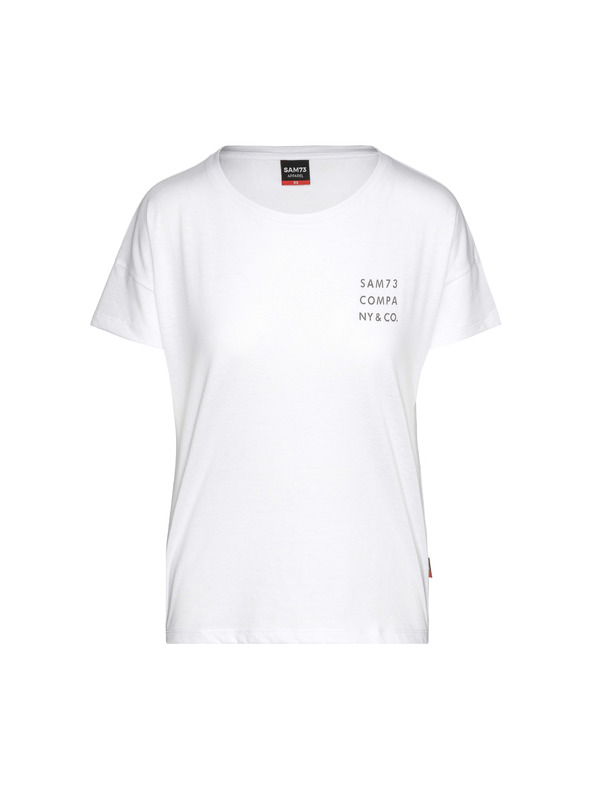 Sam 73 Biele dámske tričko s potlačou SAM 73