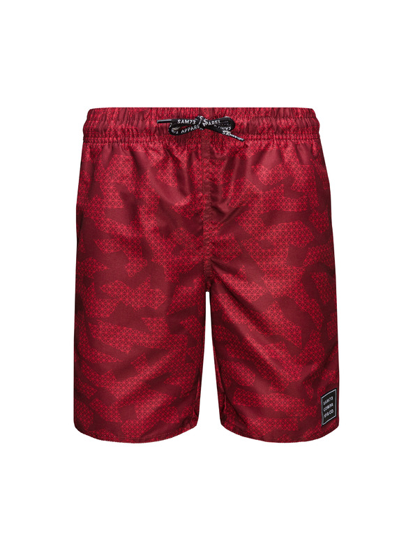 Sam 73 Červené chlapčenské vzorované plavky SAM 73