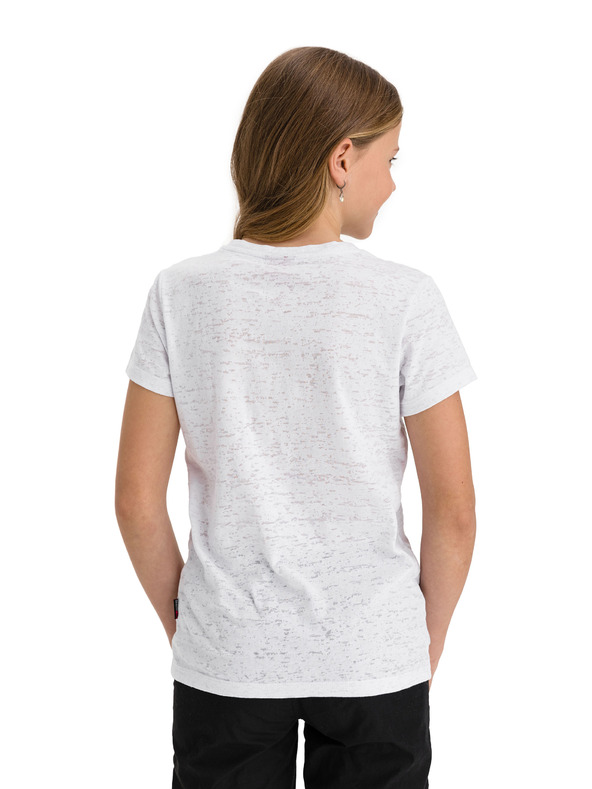 Sam 73 Biele dievčenské tričko s potlačou SAM 73