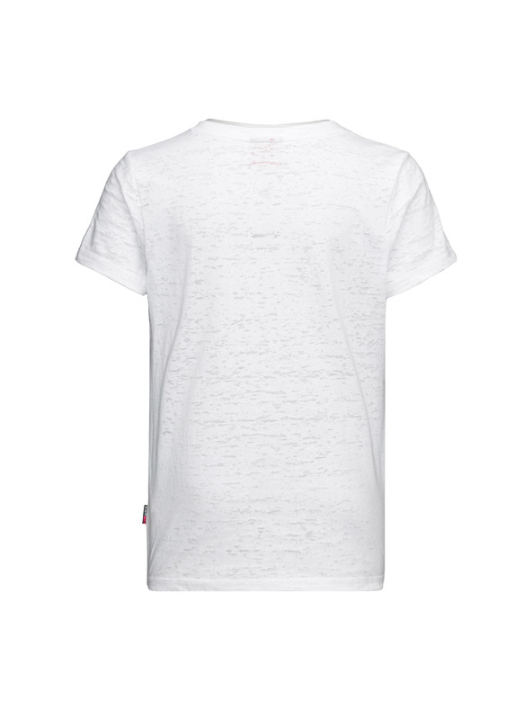 Sam 73 Biele dievčenské tričko s potlačou SAM 73