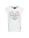 Sam 73 Biele dievčenské tričko s potlačou SAM 73
