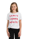 Sam 73 Biele dievčenské tričko s potlačou SAM 73