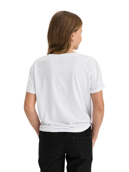 Sam 73 Biele dievčenské tričko s potlačou SAM 73