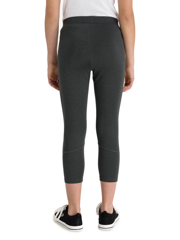 Sam 73 Tmavosivé dievčenské legíny s potlačou SAM 73