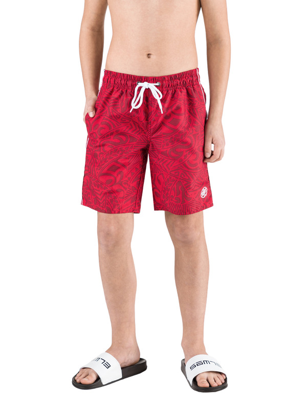 Sam 73 Červené chlapčenské vzorované plavky SAM 73