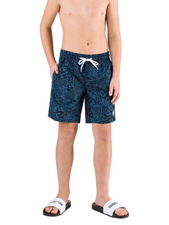 Sam 73 Tmavomodré chlapčenské vzorované plavky SAM 73