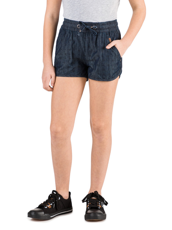 Sam 73 Tmavomodré dievčenské džínsové šortky so vzorom SAM 73