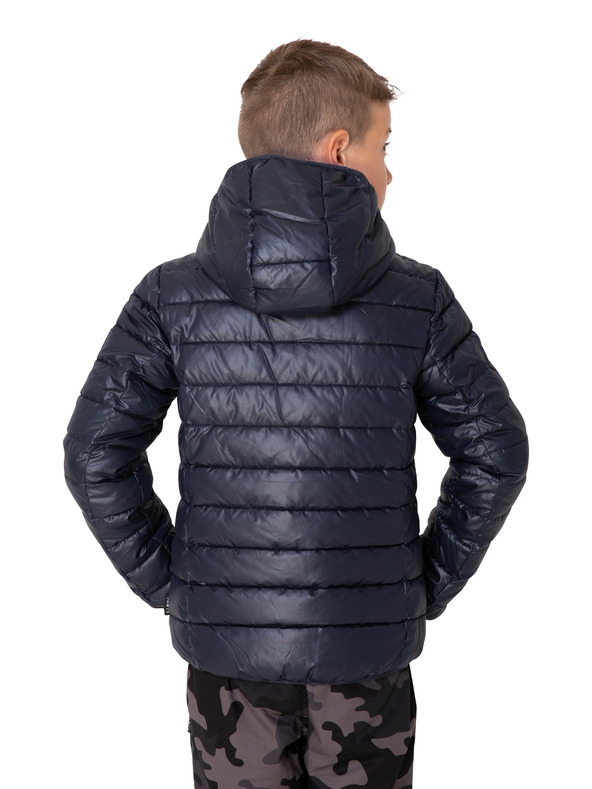 Sam 73 Tmavomodrá chlapčenská prešívaná zimná bunda s kapucňou SAM 73 Jonah